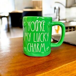 NWOT! Rae Dunn Green Lucky Charm Mug